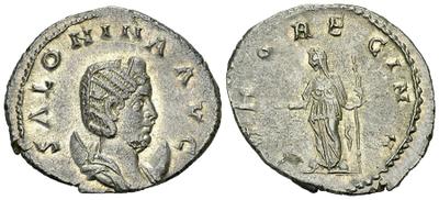 Antoniniano de Salonina. IVNO REGINA. Juno estante a izq. Roma 3173690.m