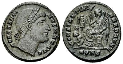 AE3 de Constantino I. CONSTANTINIANA DAFNE. Constantinopla 8253446.m