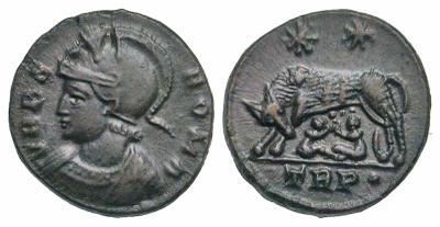 AE4 o centenional conmemorativo de la ciudad de Roma. ceca no oficial o bárbara 3070871.m