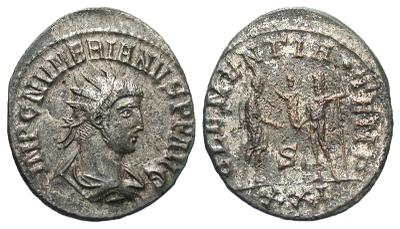 Aureliano de Numeriano. VIRTVS AVGG. Emperador y Júpiter nicéforo. Antioquía 3978277.m