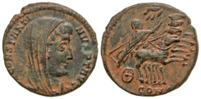 AE4 póstumo de Constantino I. Cuádriga 4716174.m