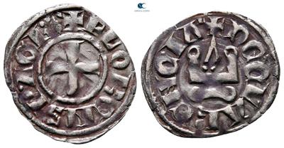 Dinero tornés del Principado de Acaya de Florencio de Hainaut. DE CLARENCIA 7732169.m