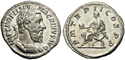 Denario de Macrino. P M TR P II COS P P. Roma 2951969.m