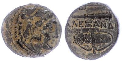 AE19 póstumo de Alexandro III de Macedonia. ΑΛΕΞΑΝΔΡΟΥ. Caecaj y arco. Tarso 4086665.m