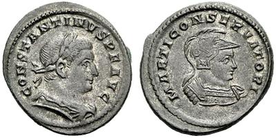Nummus de Constantino I. MARTI CONSERVATORI. Trier (?) 1453478.m