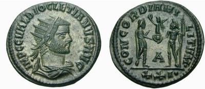 Aureliano de Diocleciano. CONCORDIA MILITVM. Siscia 128222.m
