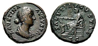 Sestercio de Faustina II. SALVTI AVGVSTAE. Roma 1273119.m