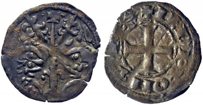 Dinero de Alfonso IX. Árbol entre leones 8146391.m