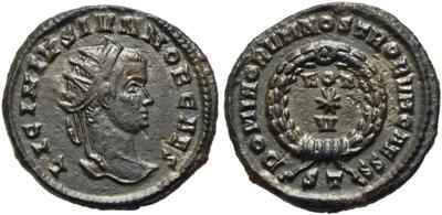AE3 de Constantino II. DOMINORVM NOSTRORVM CAESS. VOT / V. Ticino 10349024.m