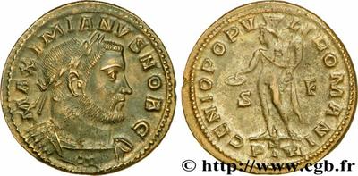 Nummus de Galerio. GENIO POPVLI ROMANI. Trier 778220.m