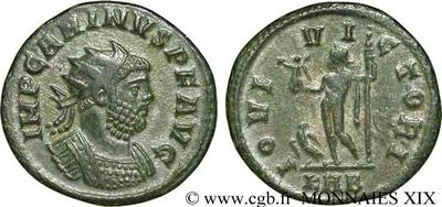 Aureliano de Carino. IOVI VICTORI. Júpiter a izq. Roma 161786.m