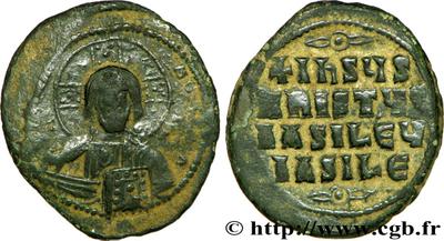 Follis anónimo atribuido al reinado conjunto de Basilio II y Constantino VIII. 39249.m