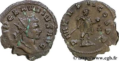 Antoniniano de Claudio II. P M TR P II COS P P. Roma 51489.m