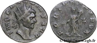 Antoniniano de Claudio II. FORTVNA REDVX. Fortuna a izq. Roma 51492.m