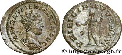 Aureliano de Numeriano. MARS VICTOR. con C invertida en el campo. Lyon 5149272.m