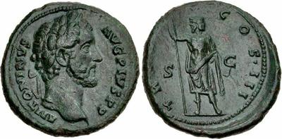 As de Antonino Pio. TR POT COS IIII. Jano a izq. Roma 782971.m