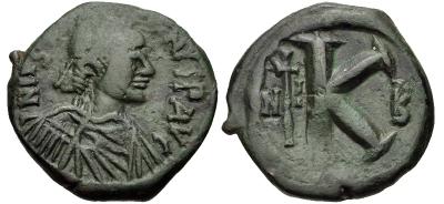 20 Nummi de Justino I o Justiniano I, Nicomedia 2ª oficina 930988.m