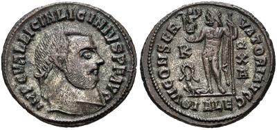 Nummus/Follis de Licinio I - IOVI CONSERVATORI AVGG - Alejandria 1337404.m