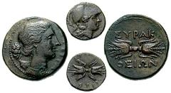 Syracuse Greek Coin Athena and Thunderbolt