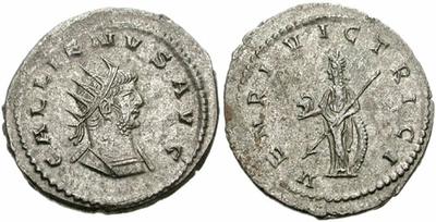 Antoniniano de Galieno. VENERI VICTRICI. Venus a izq. Antioquía 31952.m