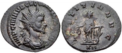 Antoniniano de Quintilo. LAETITIA AVG - XII. Roma 3317780.m