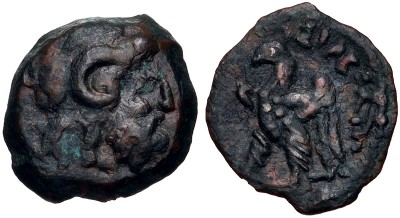 Bronze ptolémaïque pour Cléopâtre III & Ptolémée IX, atelier de Cyrène ... 3321130.m