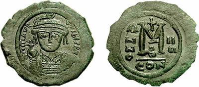 40 Nummi de Heraclio y Heraclio Constantino. Constantinopla Año 3 235528.m
