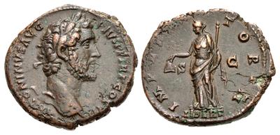 As de Antonino Pío. VOTA SVSCEPTA DEC III / COS IIII. Emperador sacrificando a izq. Roma 6989559.m