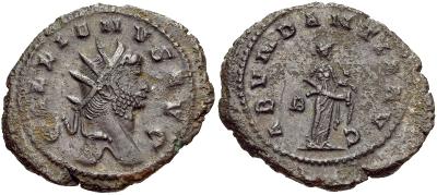 Antoniniano de Galieno. ABVNDANTIA AVG. Roma 650407.m