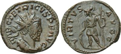 Antoniniano de Tétrico I. VIRT AVGG. Valor o Marte a izq. Trier 2114453.m