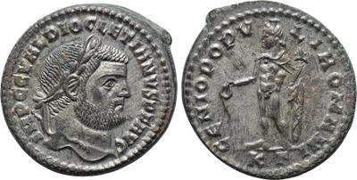 Nummus de Diocleciano. GENIO POPVLI ROMANI. Cycico 2579920.m
