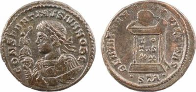 AE3 de Constantino II. BEATA TRANQVILLITAS. Trier 3381280.m