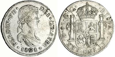 8 reales Fernando VII. Durango 1821 3428917.m