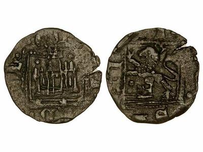 Dinero Noven de Enrique II Santiago de Compostela. Emisión 1373 d C. 819615.m