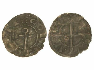 Reproducción moderna de un dinero de Ponç Hugo IV del Condado de Ampurias 1171398.m