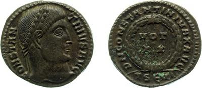 AE3 de Constantino I. DN CONSTANTINI MAX AVG / VOT XX. Tesalónica 1761390.m