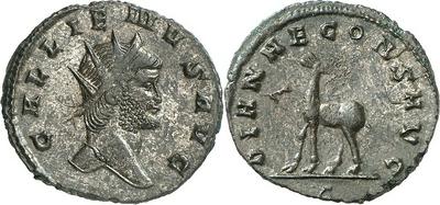 Antoniniano de Galieno. IOVI CONS AVG. Cabra a izq. Roma 1816242.m