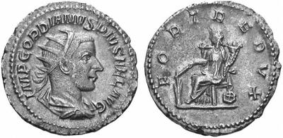 Antoniniano de Gordiano III. FORTVNA REDVX. Antioquía 167139.m