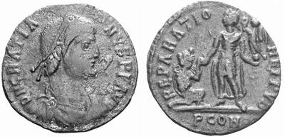 Maiorina de Graciano. REPARATIO REIPVB. Arlés 167220.m