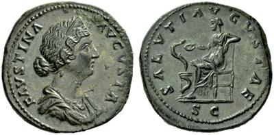 Sestercio de Faustina II. SALVTI AVGVSTAE. Roma 1995937.m