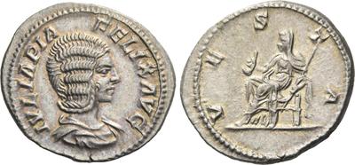 Denario de Julia Domna. VESTA. Vesta sedente a izq. Roma 3886391.m