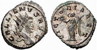 Antoniniano de Galieno. VICTORIA AET. Victoria a izq. Roma 417370.m