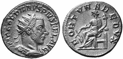 Antoniniano de Gordiano III. FORTVNA REDVX. Antioquía 92408.m
