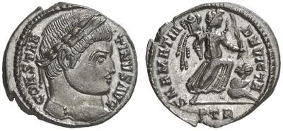 AE3 de Constantino I. SARMATIA DEVICTA. Trier 1347404.m