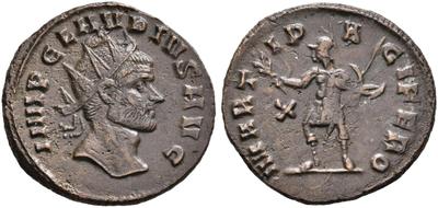 Antoniniano de Claudio II. MARTI PACIFERO. Marte a izq. Roma 6304701.m