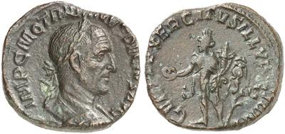 As de Trajano Decio. GENIVS EXERC ILLVRICIANI - S C. Genio estante a izq. Roma. 7309945.m