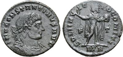 Nummus de Constantino I. SOLI INVICTO COMITI. Trier 11393097.m