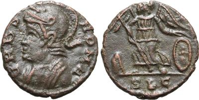 AE4 híbrido conmemorativo de las ciudades de Roma y Constantinopla. Ceca no oficial o bárbara 11853535.m
