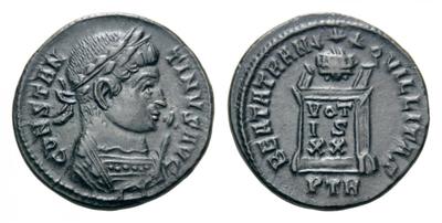 AE3 de Constantino I. BEATA TRANQVILLITAS. Trier 2088846.m