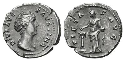 Denario ¿forrado? de Faustina I. PIETAS AVG. Roma 2247994.m